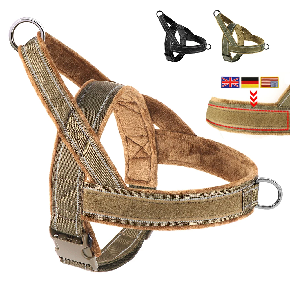 No Pull Dog Harness Military Tactical Dog Harnesses Vest Reflective Pet Training Harnesses Durable 1005005094623509