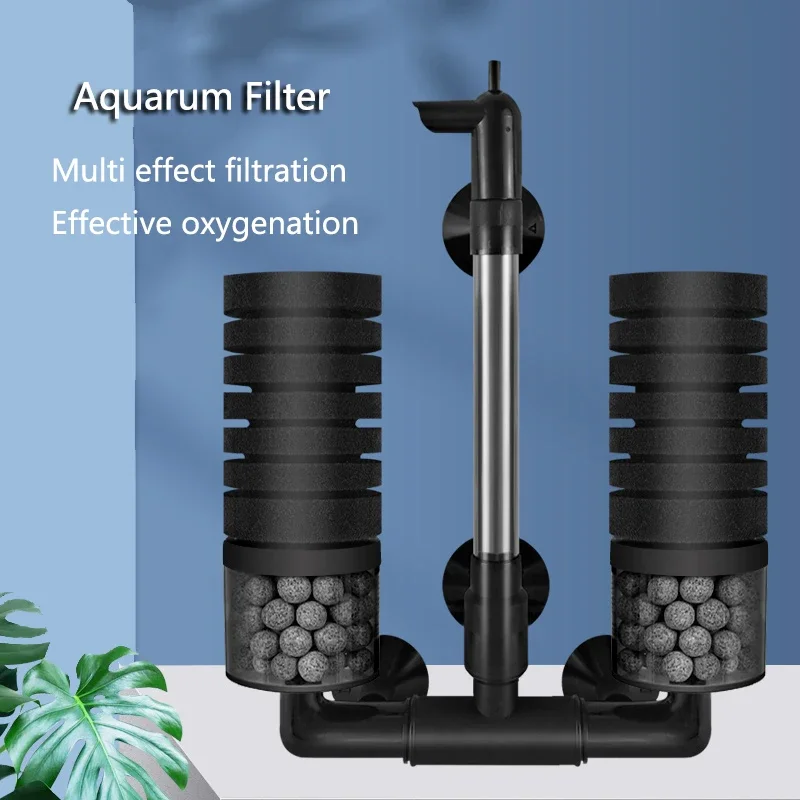 Black Aquarium Filter for Aquarium Fish Tank Air Pump Skimmer Biochemical Sponge Filter Aquarium 1005005124821220