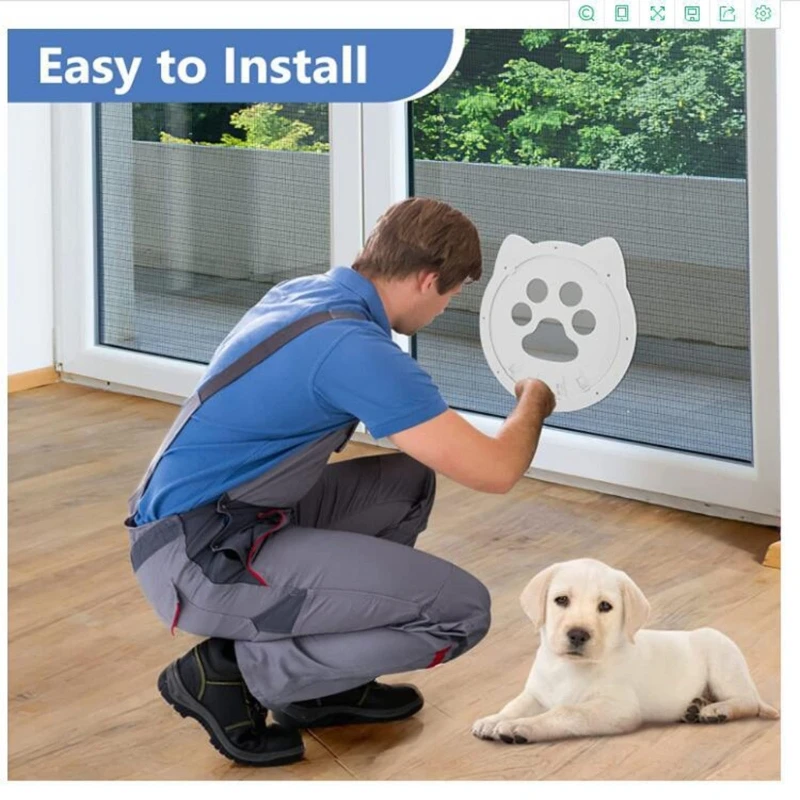 Dog Door for Screen Door Cats Door for Sliding Door Insert Pet Screen Door for Small Dogs Cats 1005005162725345