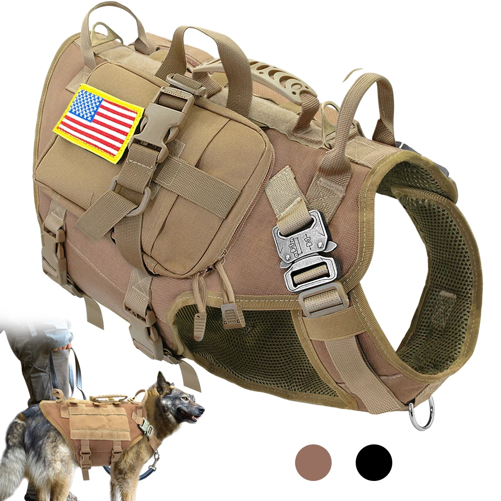 Tactical Dog Harness Military No Pull Pet Harness Vest For Medium Large Dogs Training Hiking Molle 1005005194756784