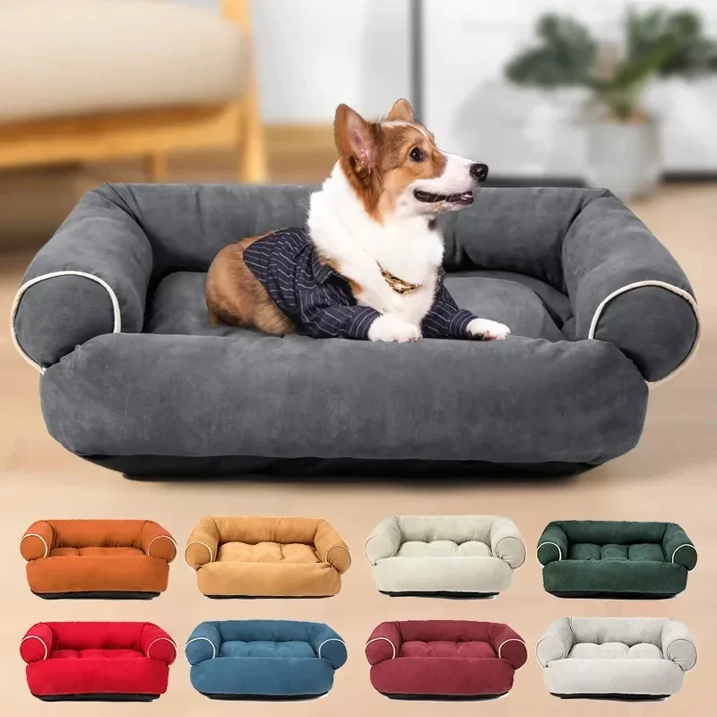 Super Soft Pet Dog Bed Dog Sofa Deep Sleep Bed Rectangle Sofa-Style Pet Bed with Anti-slip Plastic 1005005217833100