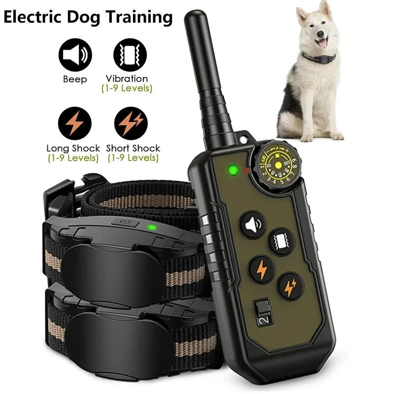 Electric Dog Training Collar Remote Control Waterproof Pet Dog Bark Stop for All Size Shock 1005005233743838