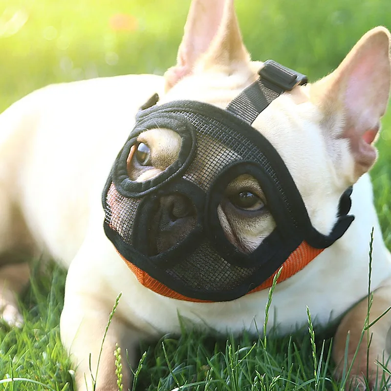Pet Dog Muzzles Adjustable French Bulldog Muzzle Dog Mouth Mask Breathable Muzzle for Anti Stop 1005005248126068
