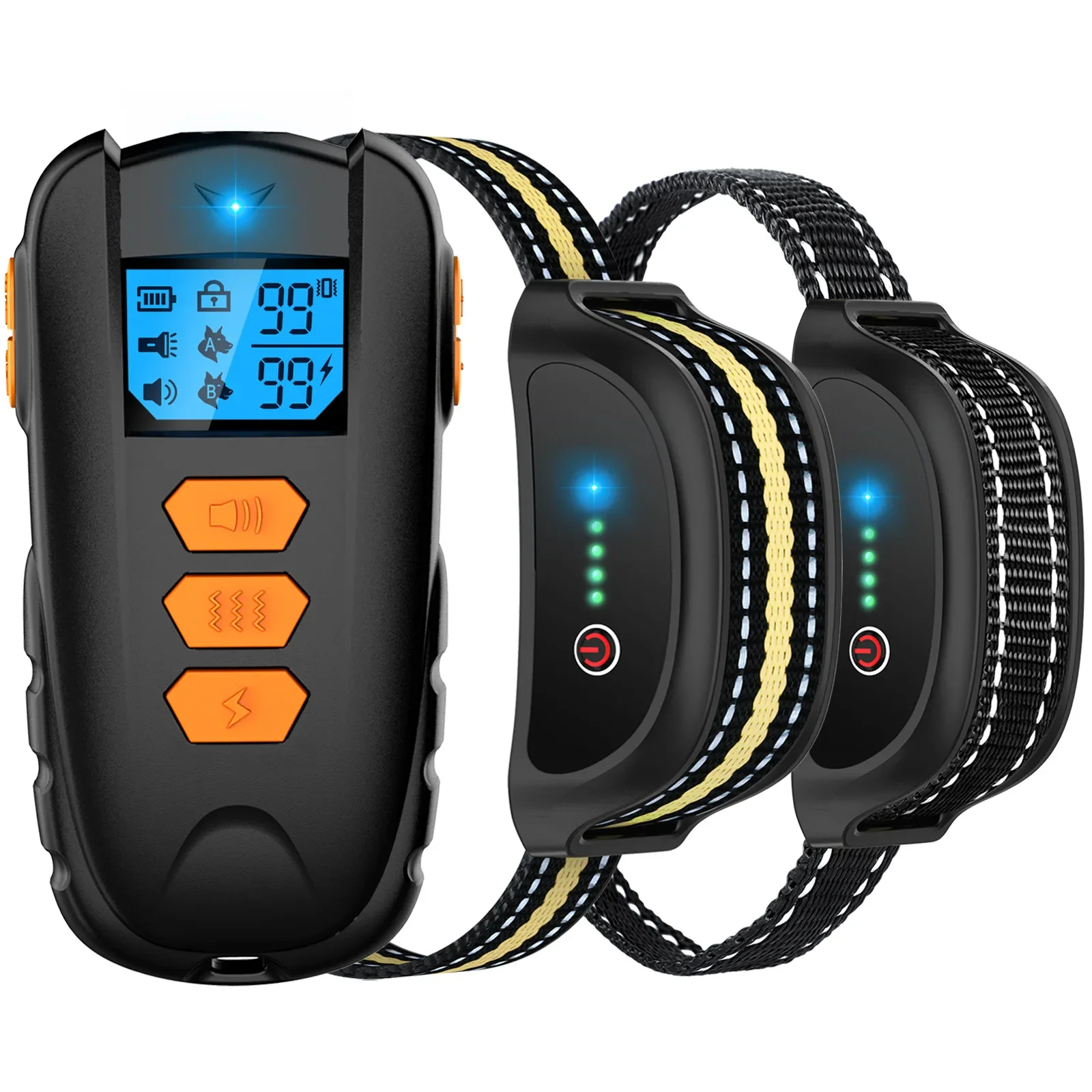 Pet Electric Dog Training Collar Remote Control 1000ft Barkproof Collars for Dogs Vibration Sound 1005005265699076