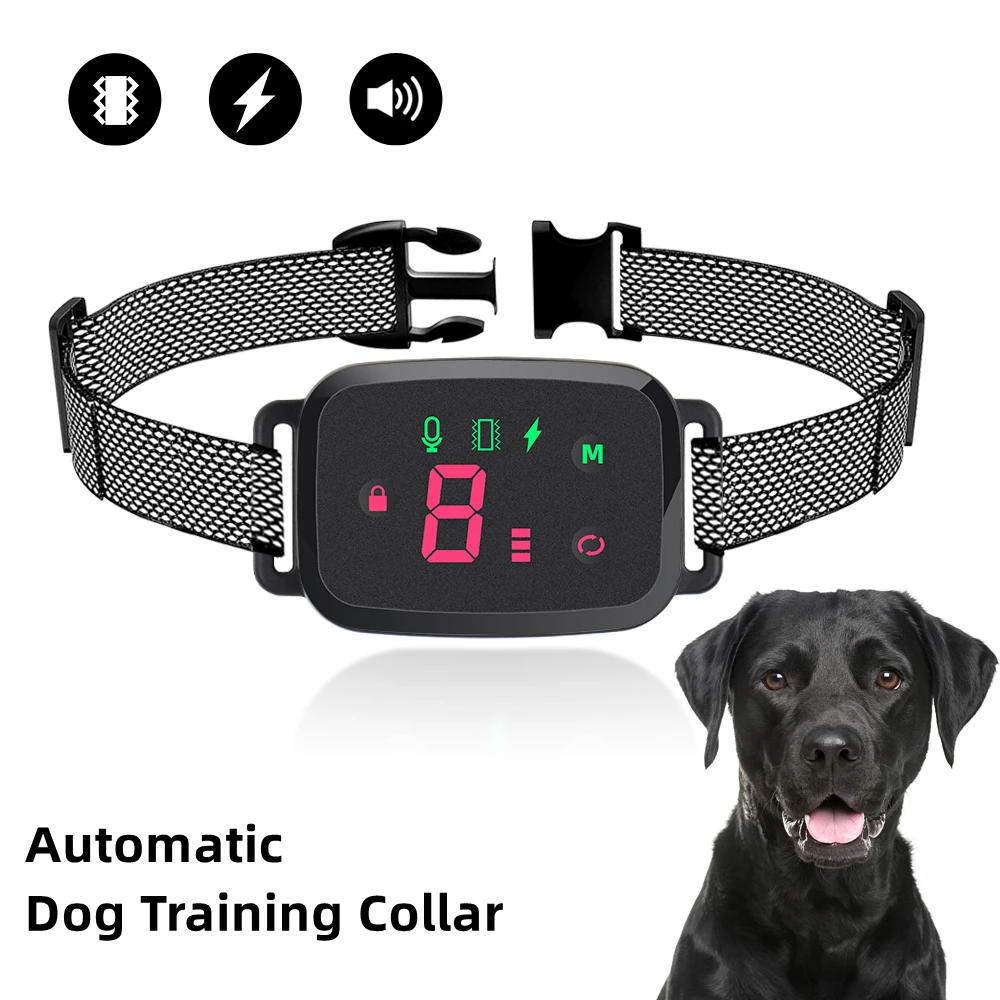Smart Automatic Anti Barking Dog Collar HD Digital Display IP67 Waterproof Collar For Dog 1005005269136189