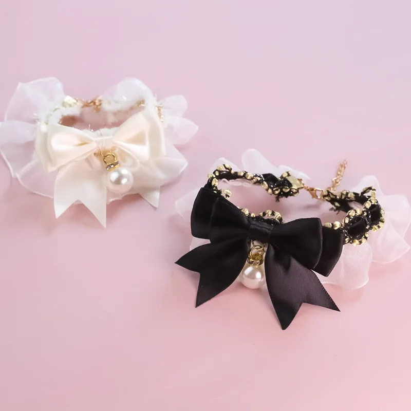 Dog collar cute lace bow pet dog cat collar adjustable cat necklace jewelry Sweet neck decorative 1005005274332016