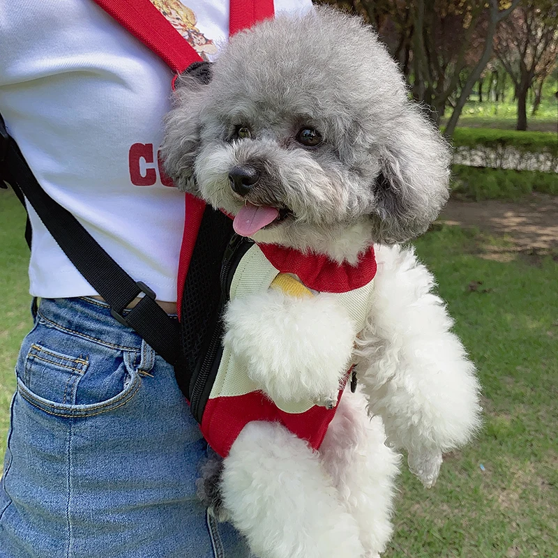 Canvas Pet Backpack Carrier For Small Medium Dog French Bulldog Chihuahua Outdoor Travel Shoulder 1005005283950368