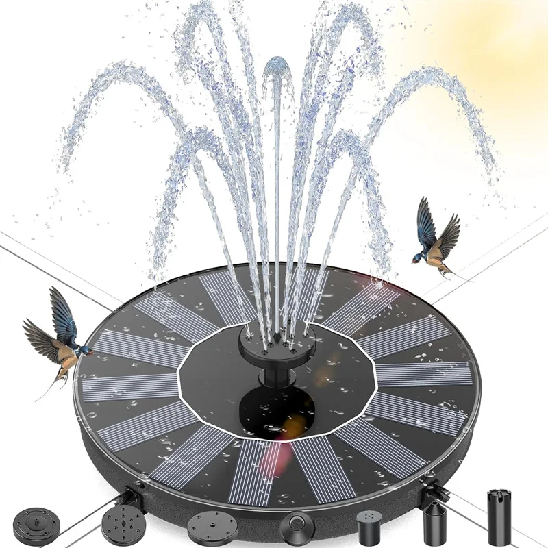 Solar Water Fountain Pool Pond Waterfall Fountain Garden Decoration Outdoor Bird Bath Solar Powered 1005005292841058