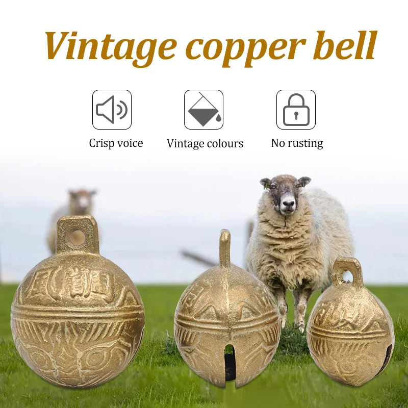 Sheep Pet Dog Copper Bells Animal Identification Feeding Device Farm Livestock Grazing Bells Pet 1005005297824544