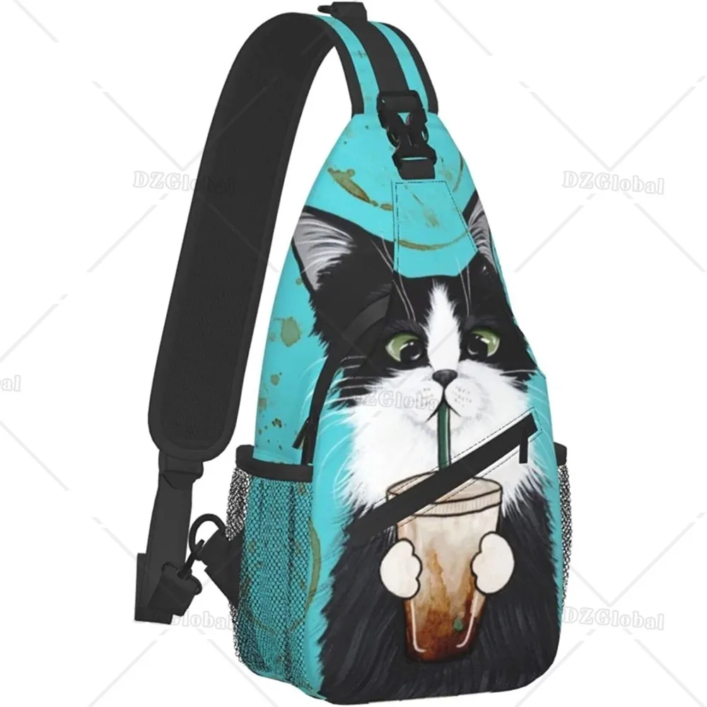 Cat Sling Backpack Unisex Chest Bags Crossbody Travel Hiking Daypack for Women Men Shoulder Bag 1005005333827015