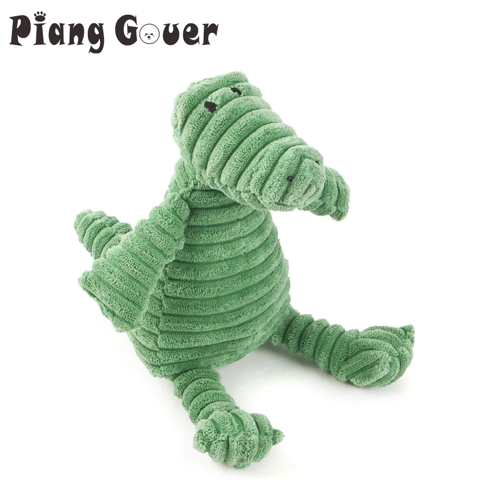 Green Dinosaur Plush Small Dog Squeak Toy Cute Puppy Play Interaction Pet Toy 1005005362644525