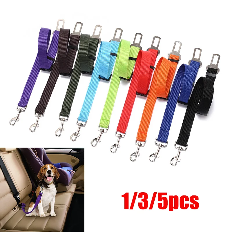 Nylon Dog Leash Adjustable Retractable Car Seat Belts Safety Belt Suit Most Vehicle Small Medium 1005005367819973