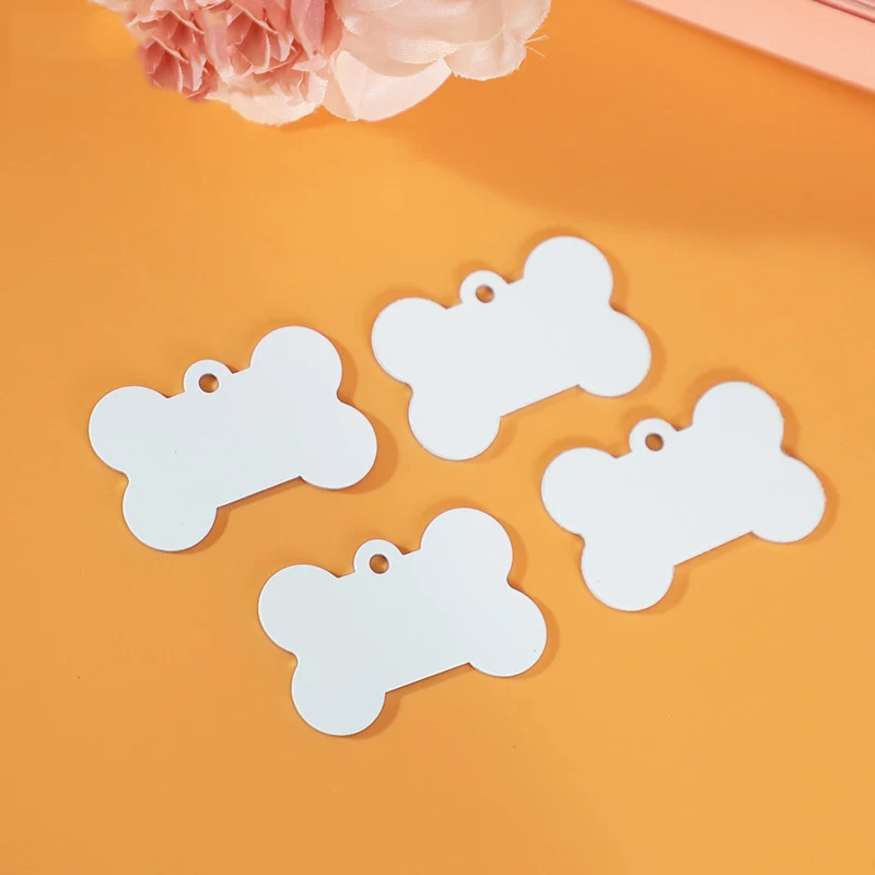 10/20pcs Sublimation Blank Dog Tags Aluminum Dog ID Tags BoneShaped Pet Name Tags Single Sided Dog 1005005371274820