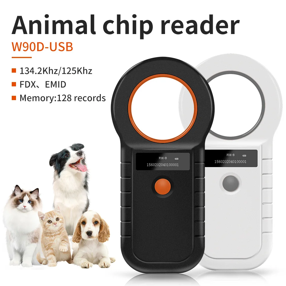 RFID Animal Reader USB2.0 15 Digits Pet ID Scanner EMID FDX-B ISO 11784/85 Microchip Tag (134.2KHz) 1005005426358198