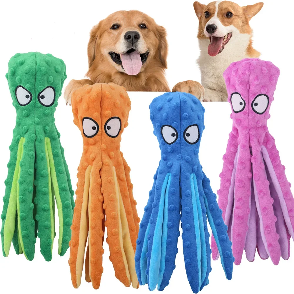 Pet Plush Toy Cat Dog Voice Octopus Shell Puzzle Toy Bite Resistant Interactive Pet Dog Teeth 1005005432049517