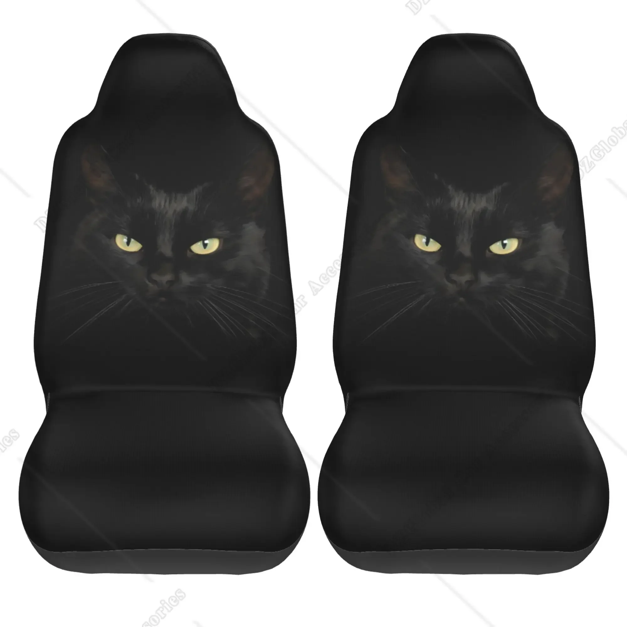 Black Cat Animal Car Seat Covers 2pc Front Seats Only Automotive Accessories Saddle Blanket 1005005462097876