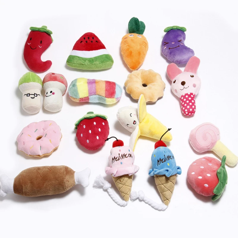 Pet Toys Plush Squeaky Toy Bite-Resistant Clean Dog Chew Puppy Training Toy Soft Banana Bone 1005005467192132