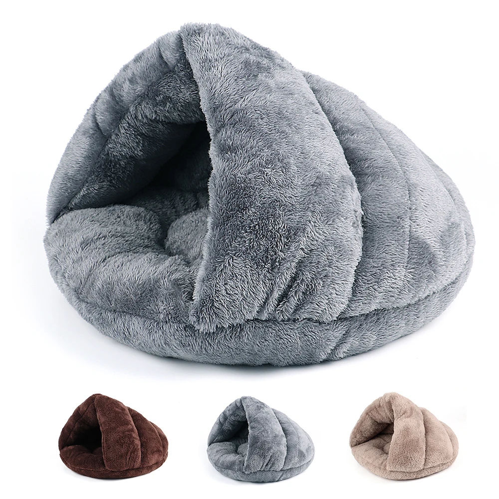 Soft Cat Bed Winter Warm Plush Pet Puupy Kitten Nest Kennel Deep Sleep Cats Cave House For Cats 1005005471378468