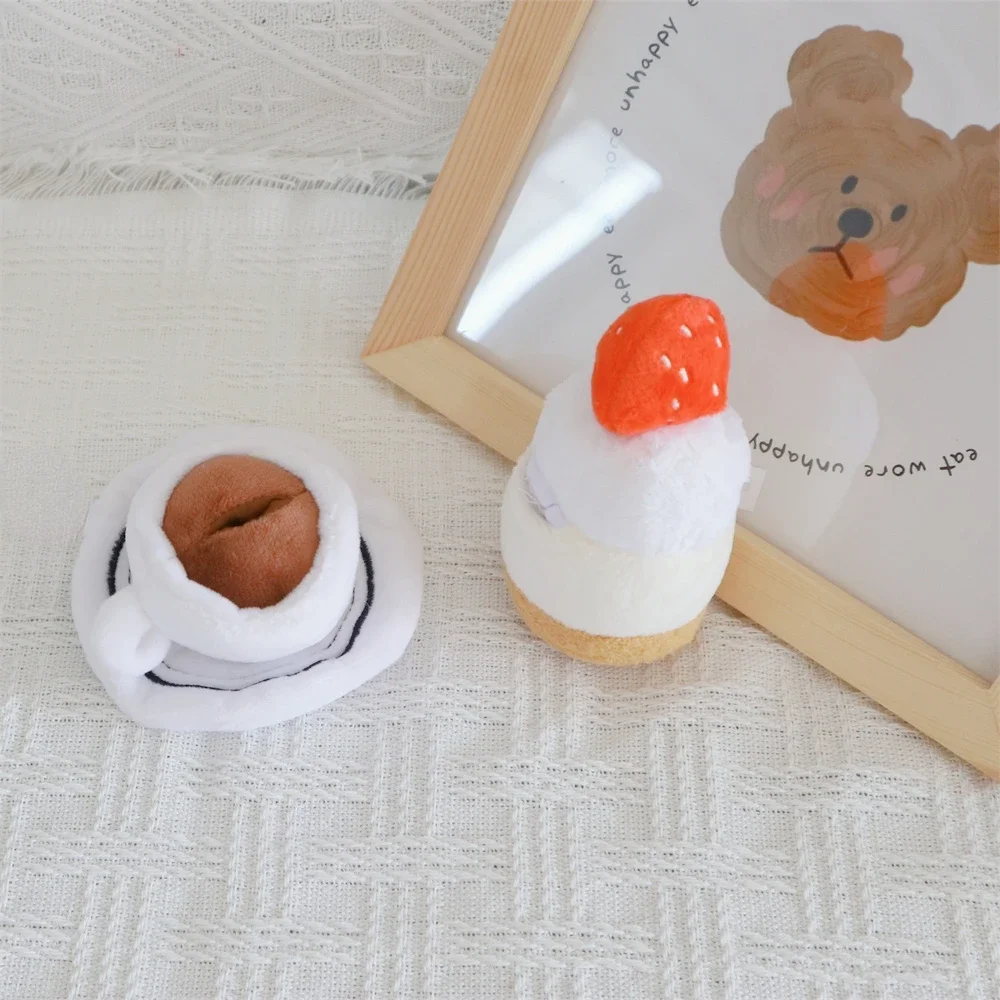 INS New Afternoon Tea Pet Toy Dog and Cat Interactive Toy Hiding Food Toy Simulation Bread Coffee 1005005496820263