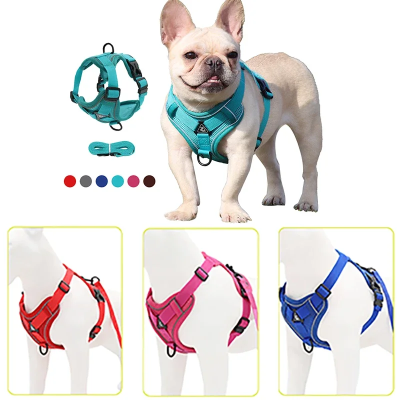 Reflective Pet Training Walking Harness Lead Leash Adjustable Puppy Harness Vest for Small Dogs 1005005530528163
