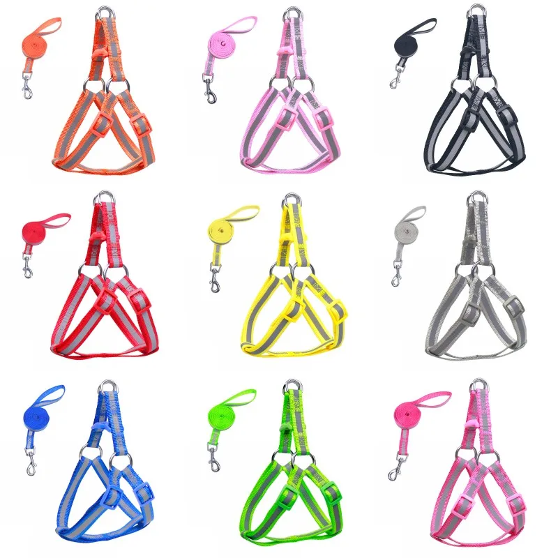 Dog Harness for Small Dogs Adjustable Puppy Harness Vest with Leash Reflective Cat Outdoor Walking 1005005533743577