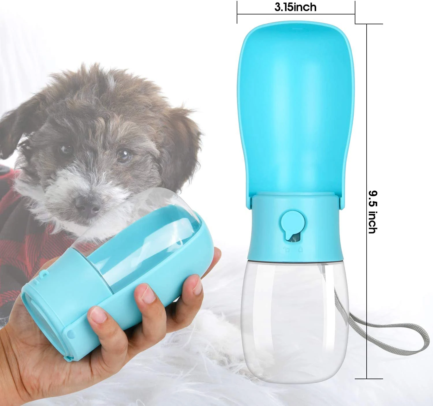 Original Design 300 ml Portable Pet Dog Water Bottle for Walking Feeder for Dogs Folded Bottle 1005005538308072