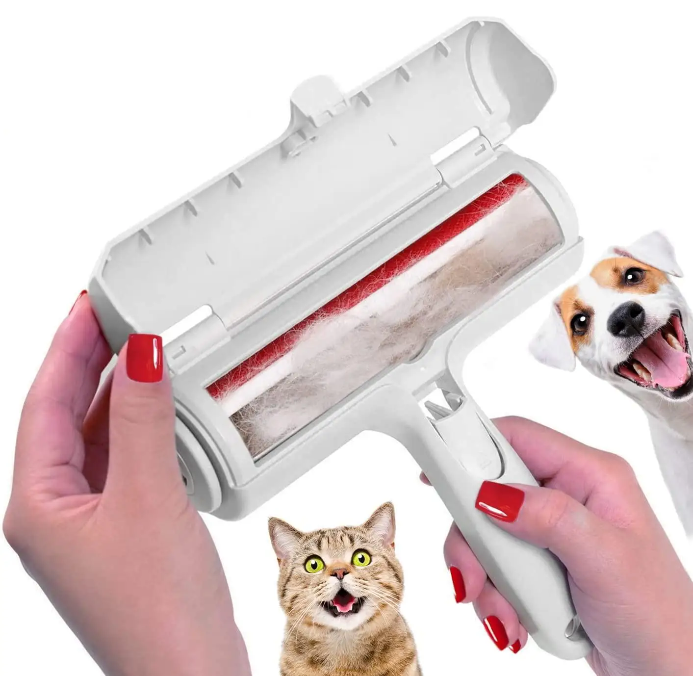 Pet Hair Remover Roller, Dog & Cat Fur Remover with Self-Cleaning Base 1005005543370362