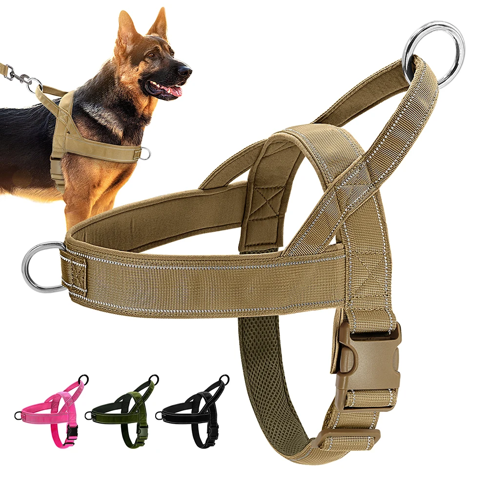 Nylon Durable Dog Harness No Pull Pet Harness with Handle Reflective Training Harness for Small 1005005546746148