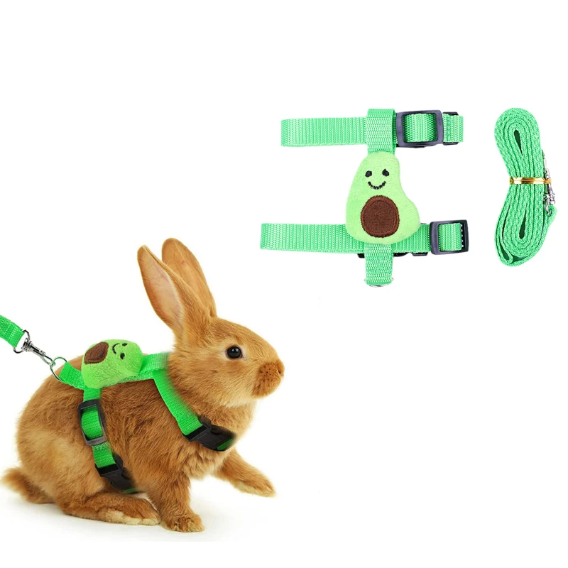 Small Animals Outdoor Wakling Supplies Cartoon Style Rabbit Harness and Leash Set for Bunnies 1005005562206827
