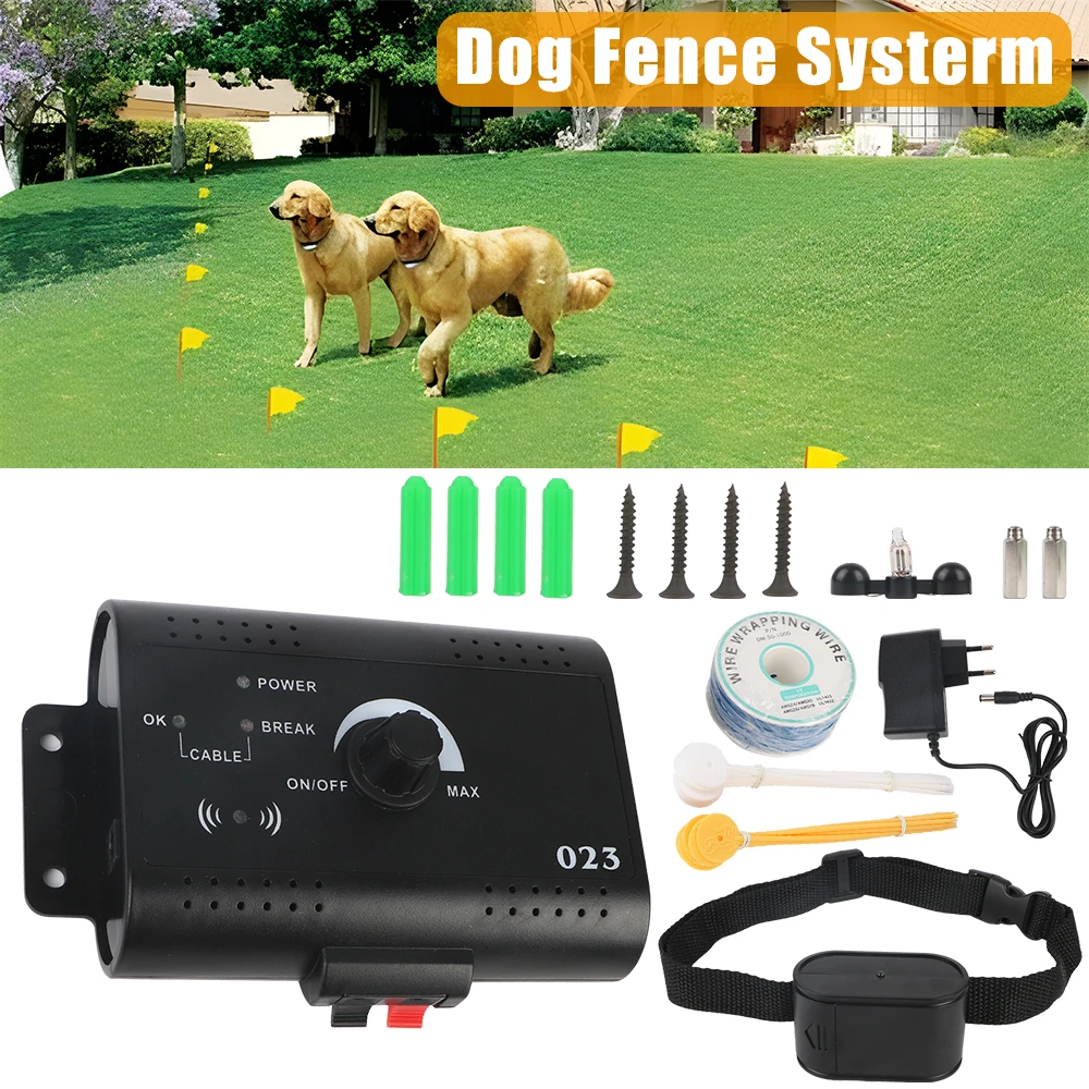 Electronic Pet Fence System Containment Dog Training Collar Pet Accessories Sound Shocked Collar 1005005585941554