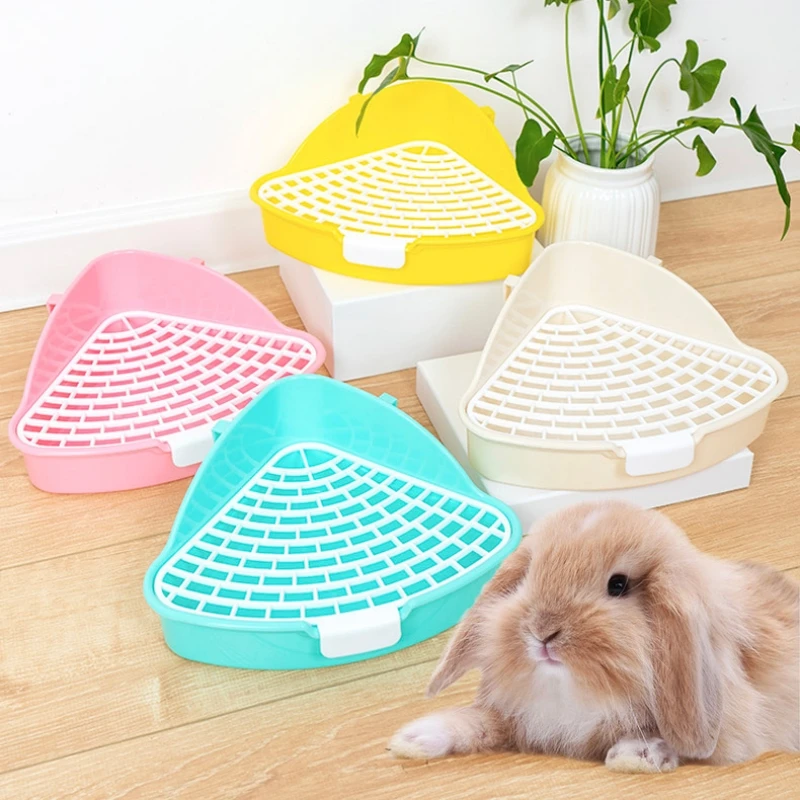 Medium Rabbit Litter Box Bunnies Corner Toilet Box for Ferret Hamster Dragon Cat Guinea Pig Dutch 1005005593518012
