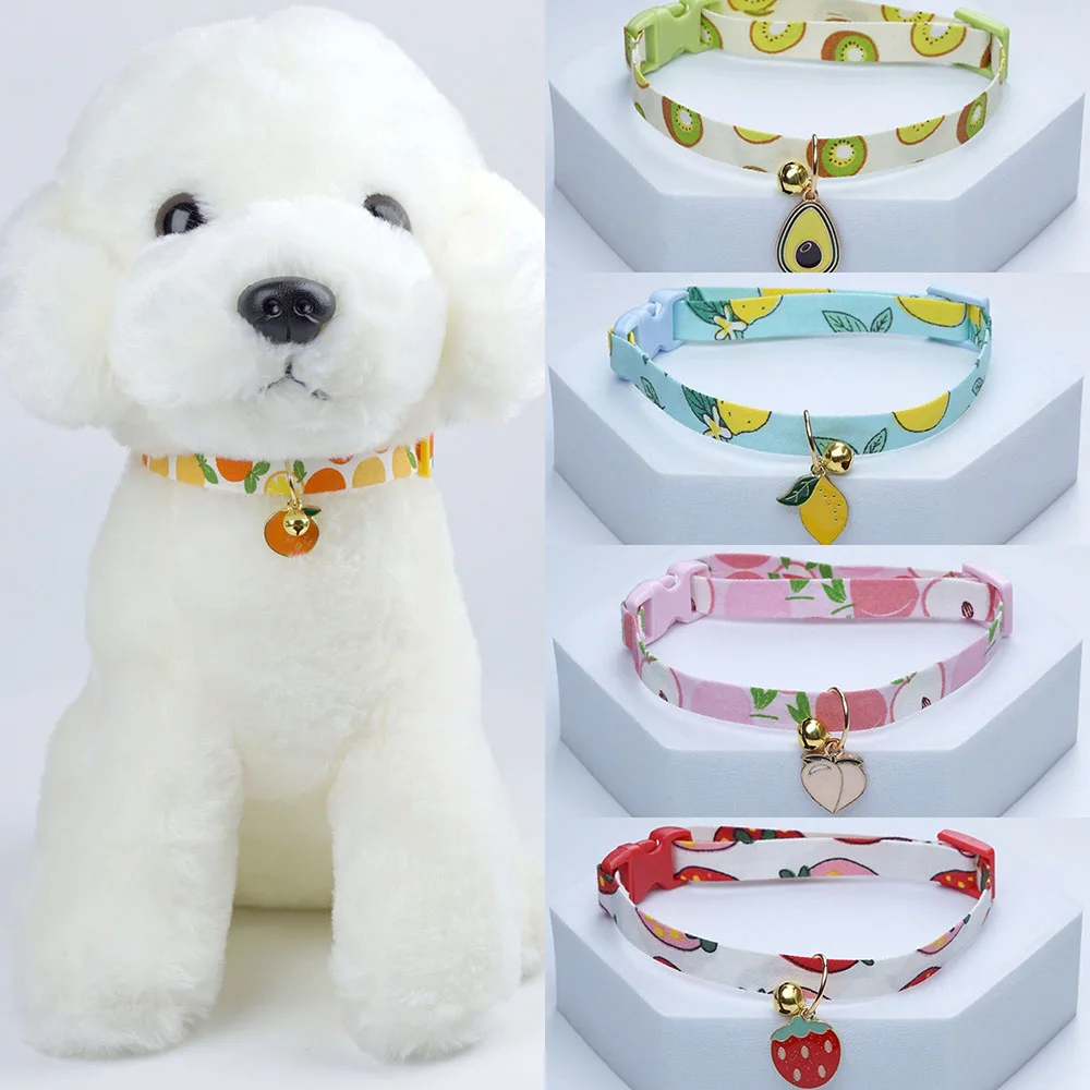 New Kawaii Cat Collar With Bell Cute Necklace For Small Dog Pet Flower Necklace Adjustable Kitten 1005005643222685