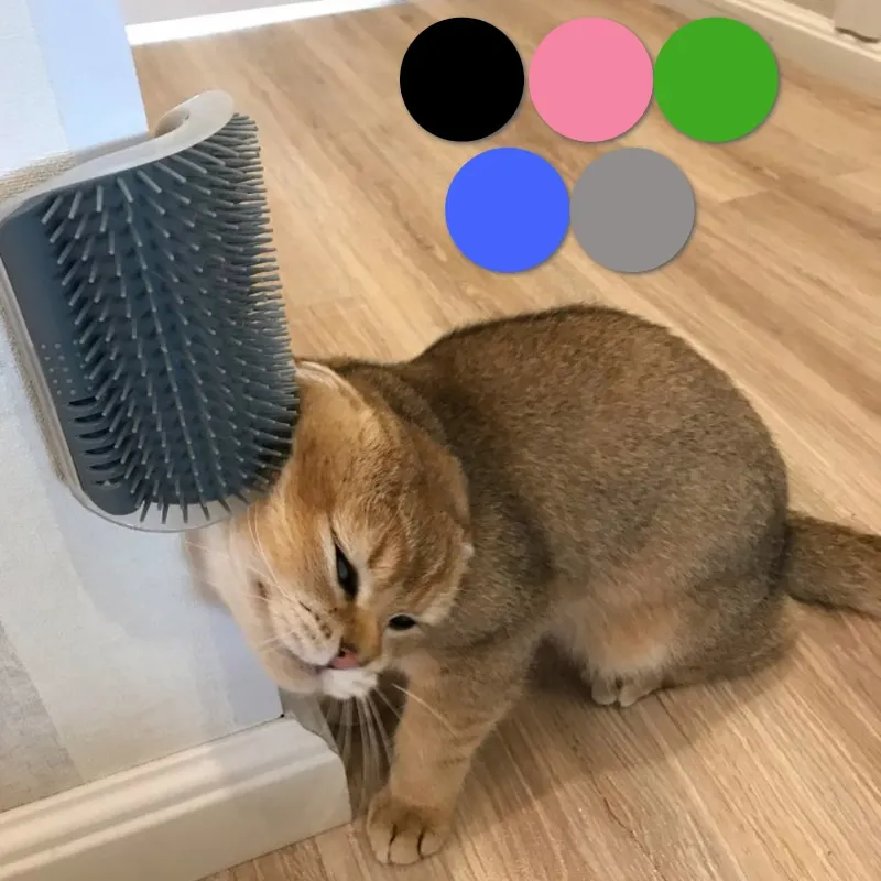 Cats Groomer Self Brush Corner Dog Massage Comb Wall Rubs Catnip the Face with a Tickling Pet 1005005680953194