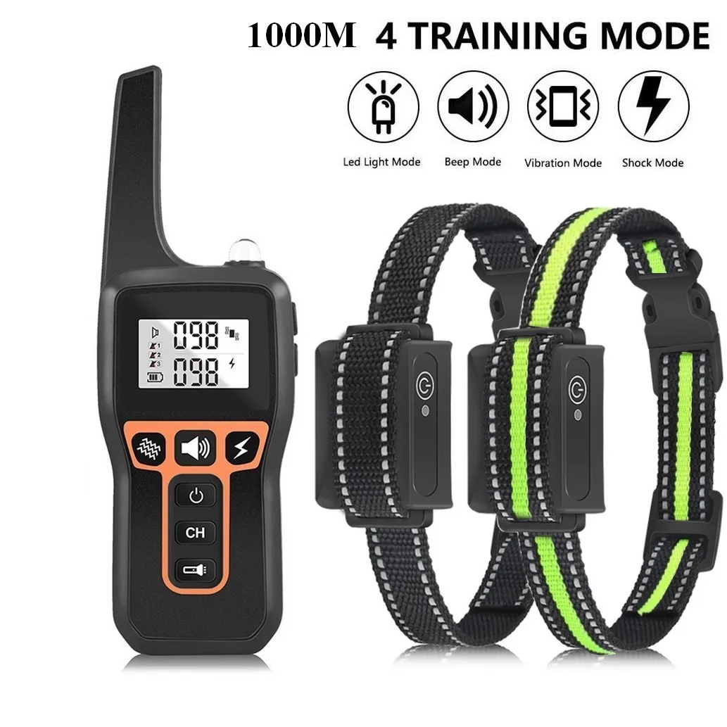 1000M Dog Training Collar IP67 Waterproof Rechargeable Long Standby Pet Training Sound Vibration 1005005701797997
