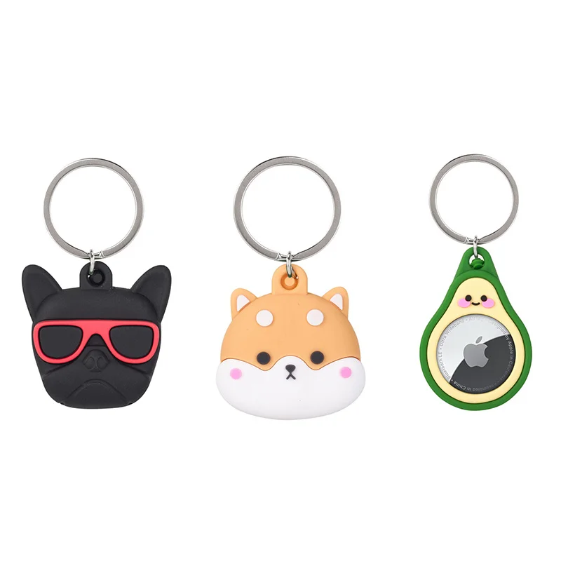 For AirTag Case Locator Cute Funny Dog Cartoon Silicone Avocado strawberryFor AirTags Locator With 1005005730995405