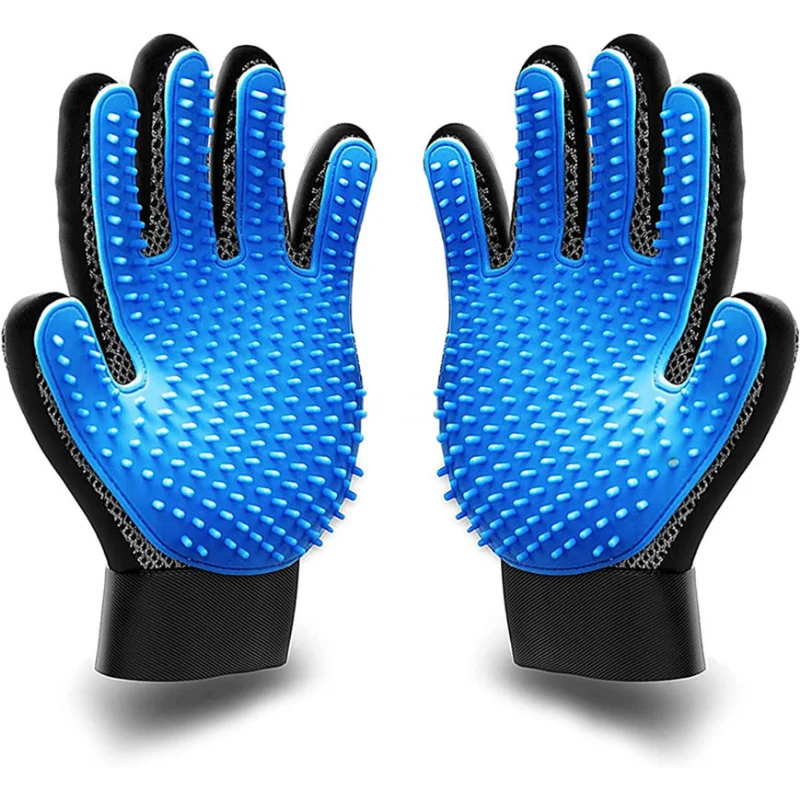 Pet Grooming Kit for Dog Cat Rabbit Fur 2 Sided Grooming Brush Bath Cleaning Glove De-Shedding 1005005738002045