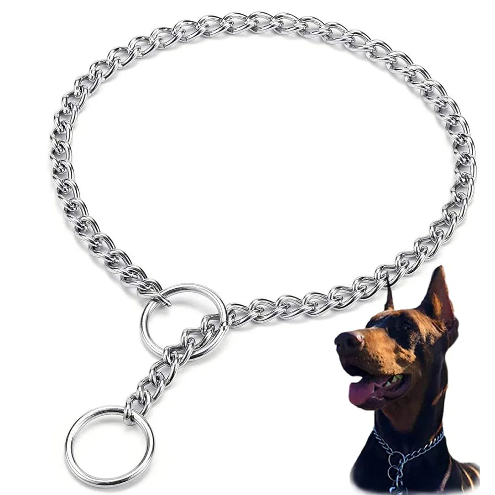 Dog Choke Collar Chew-proof Metal Dog Slip Chain Pinch Collars for Small Medium Large Dogs Training 1005005744306388