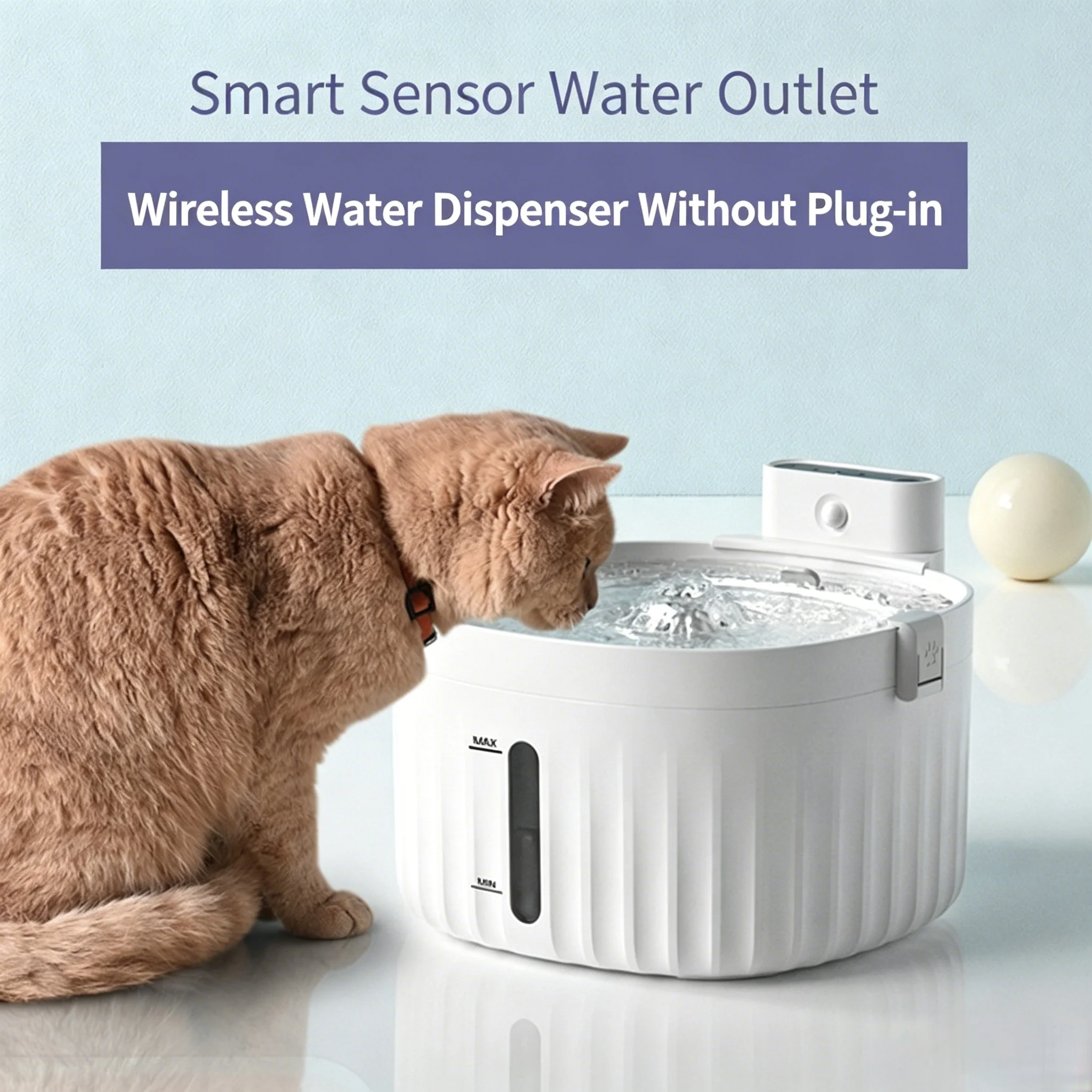 2L Battery Operated Cat Water Fountain Wireless Motion Sensor Cat Accessories Automatic Water 1005005758180580