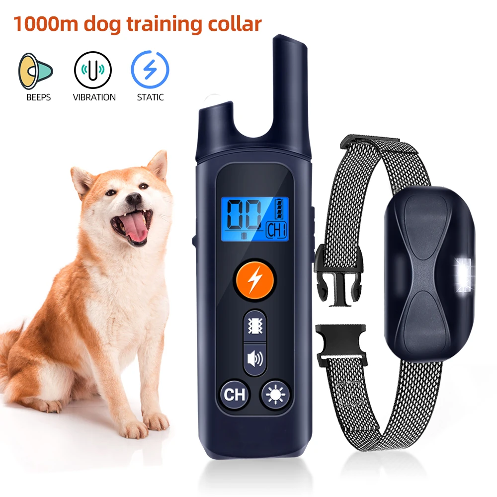 Dog Training Collar Waterproof Rechargeable 1000m Pet Remote Control Electric Shocker With Shock 1005005761875215