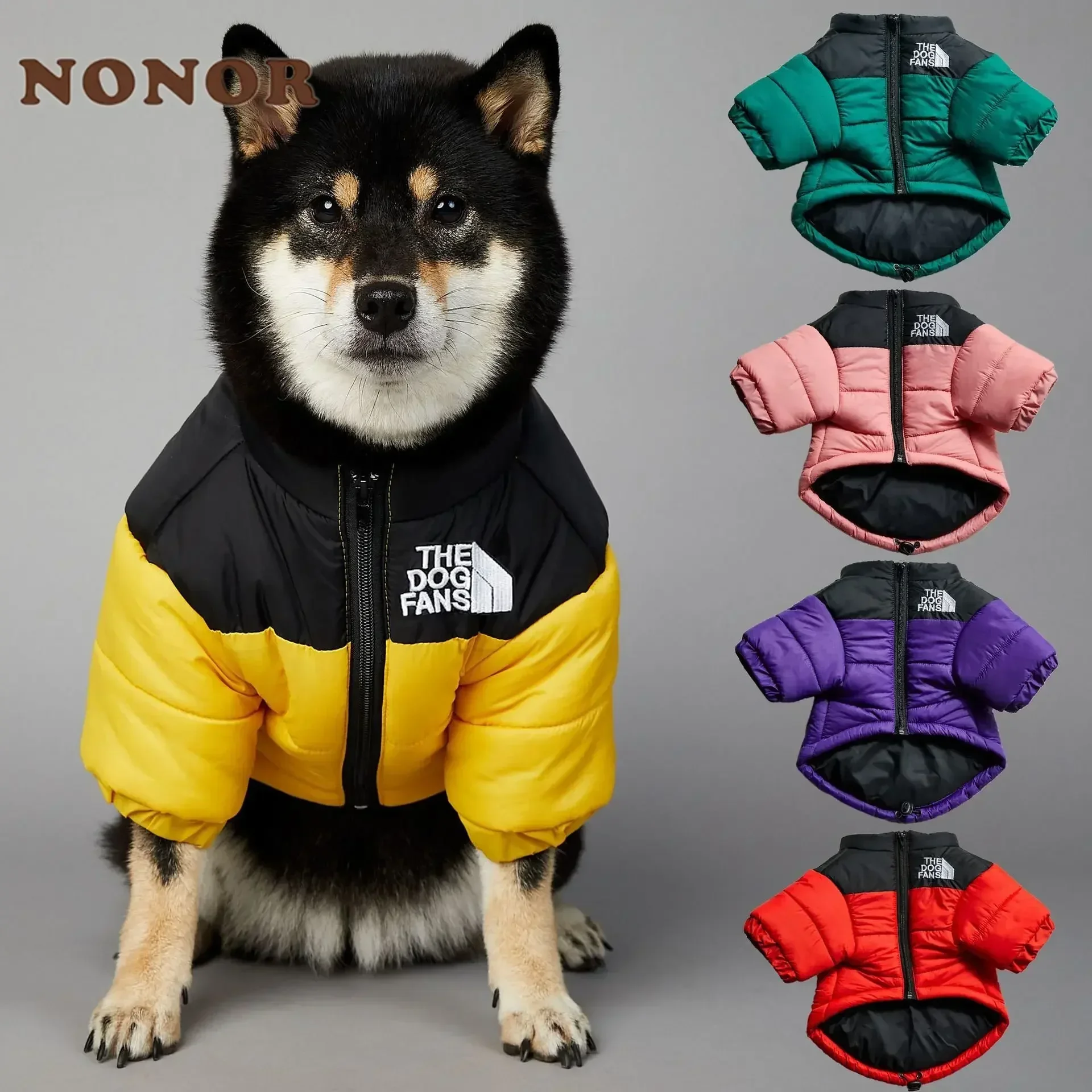 The Dog Fans Winter Pet Dog Down Jacket Clothes for Small Medium Dogs Warm Thick Dog Vest French 1005005777504095