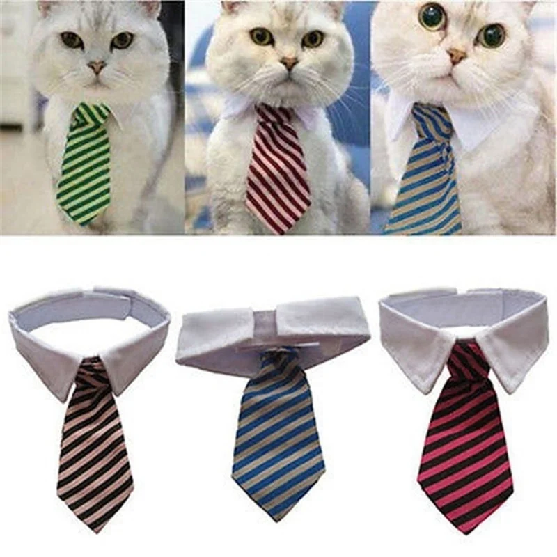 2023 Dog Cat Grooming Cat Striped Bow Tie Animal Striped Bow Tie Collar Pet Adjustable Christmas 1005005795771455