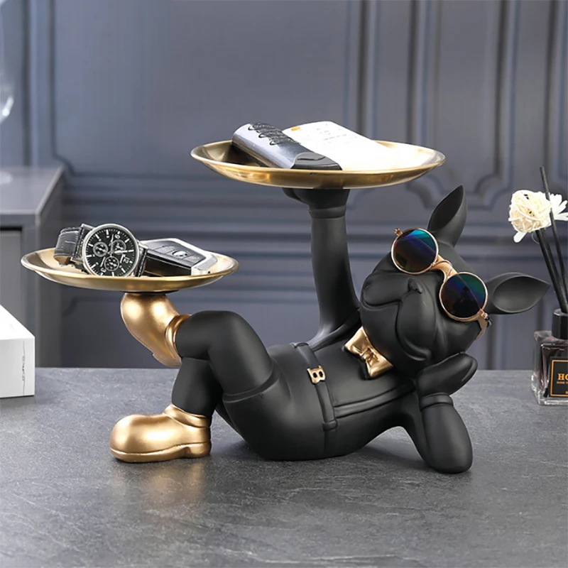 Bulldog Animal Figurines Cool Dog Statue Sculpture Living Study Room Bedroom Decor Home Interior 1005005802613769
