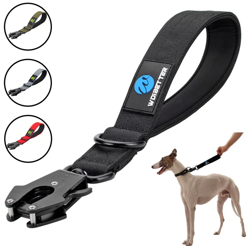 Pet Collar, Dog Neck Leash, Nylon Traffic Lead, Large Dog, Military Leash, Short Walking Rope 1005005828884838