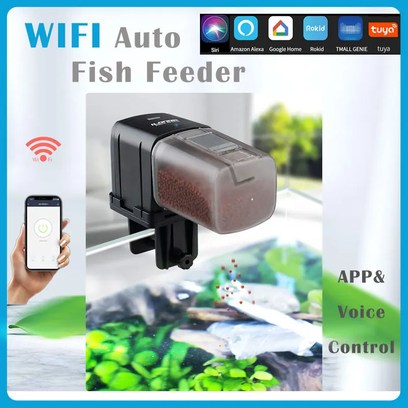 Ilonda Wifi Fish Feeder Organ Smart Control Aquarium Tank Automatic Feeding Device Timing Fishing 1005005831174425