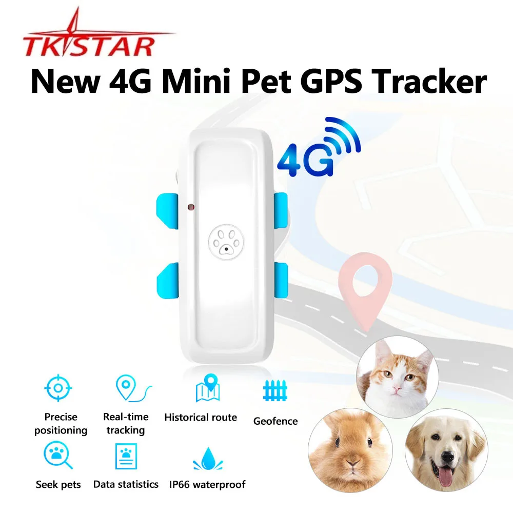 New 4G Pet GPS Tracker TK911 TKSTAR Realtime Tracking Animal Finder Tk911pro 2G GSM GPRS Locator 1005005834177155