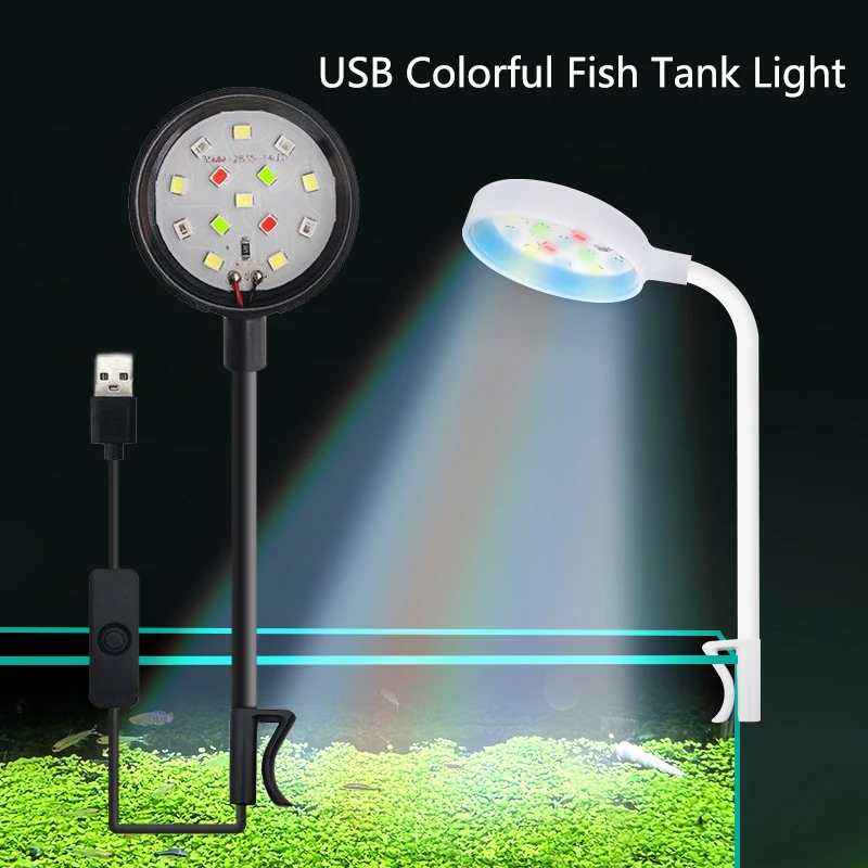 3W 5V USB Aquarium Light LED Waterproof Fish Tank Lighting Underwater Fish Lamp Aquariums Decor 1005005838961175
