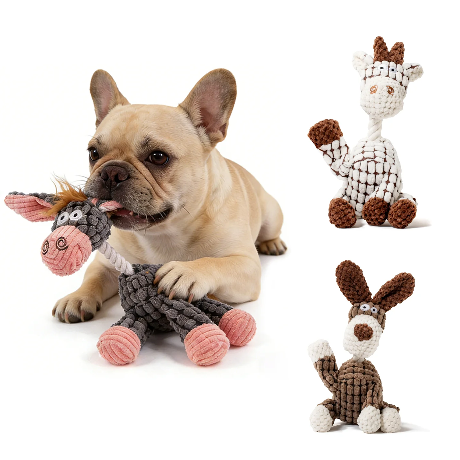 Donkey Dog Toys for Large Dogs Plush Stuffed Dog Toys for Aggressive Chewers Stuffed Dog Toys 1005005844102558