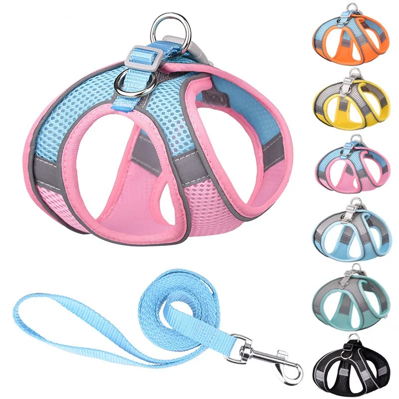 Dog Harness Leash Set for Small Dogs Adjustable Puppy Cat Harness Vest French Bulldog Chihuahua Pug 1005005853416429