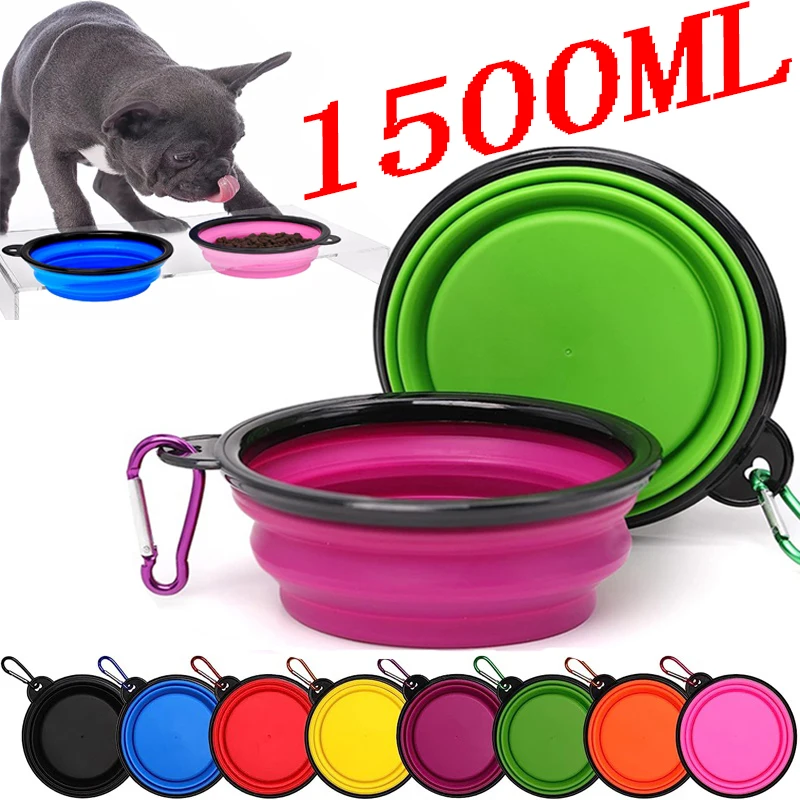 Pet Folding Silicone Bowl Collapsible Dog Food Bowl Water Large Outdoor Pet Travel Bowl Portable 1005005856981045