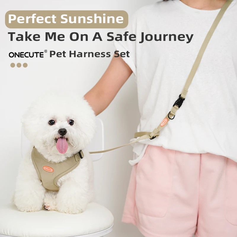 ONECUTE Handsfree Pet Dog Puppy Harness with Adjustable Traction Rope Cat Breathable and Not Tight 1005005861203454